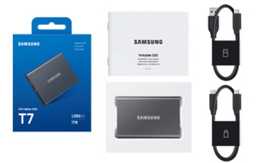 Samsung T7 4 To - Gris, Titane - SSD externe USB-C