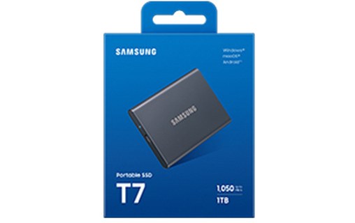 Samsung T7 4 To - Gris, Titane - SSD externe USB-C
