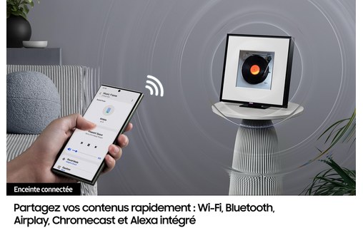 Enceinte connectée Samsung Music Frame HW-LS60D/XE 120W 2024 Noire