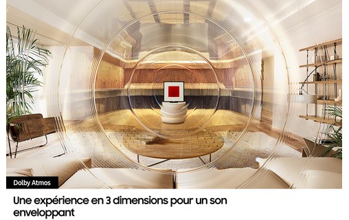 Enceinte connectée Samsung Music Frame HW-LS60D/XE 120W 2024 Noire