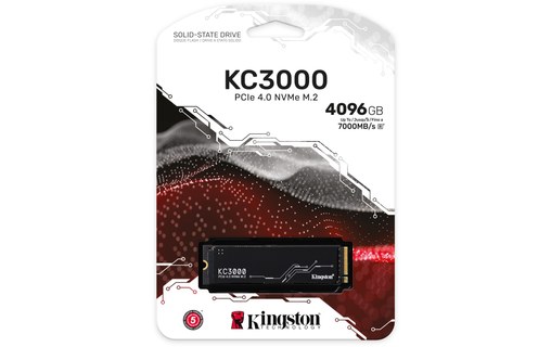 Kingston KC3000 4 To - SSD M.2 NVMe PCIe 4.0 TLC