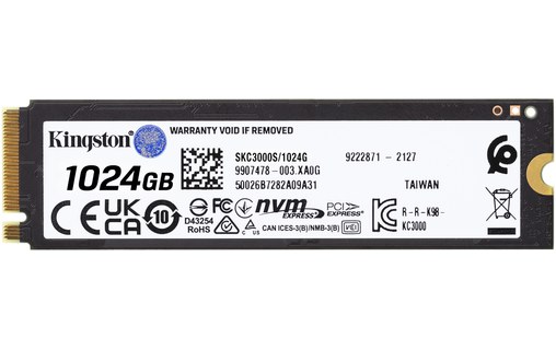 Kingston KC3000 1 To - SSD M.2 NVMe PCIe 4.0 TLC