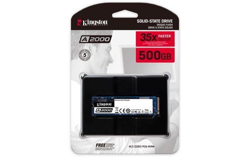 Kingston A2000 500 Go - SSD M.2 NVMe PCIe 3.0 3D NAND