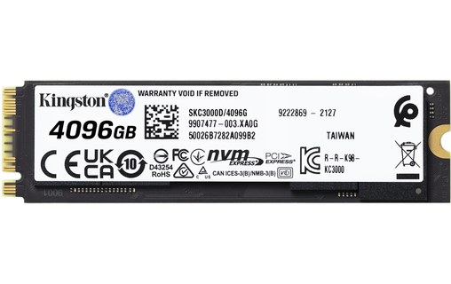 Kingston KC3000 4 To - SSD M.2 NVMe PCIe 4.0 TLC