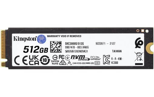 Kingston KC3000 512 Go - SSD M.2 NVMe PCIe 4.0 TLC