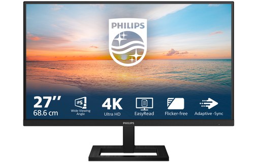 Écran 27" Philips Série 1000 27E1N1900AE/00 - 4K/HDMI