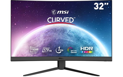 Écran Gaming Incurvé 31,5" MSI G32CQ4DE E2 - 170 Hz HDMI/DisplayPort
