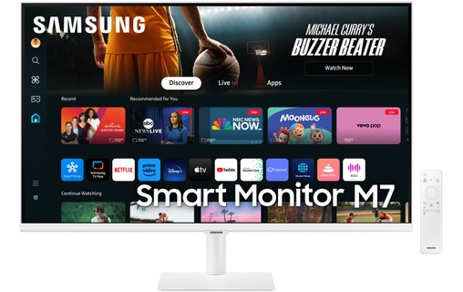 Écran 32" Samsung Smart Monitor M7 M70D - 4K - Blanc