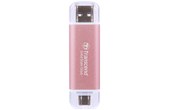 Transcend ESD310 512 Go - Rose - SSD externe USB-C & USB-A