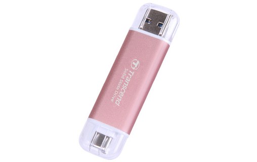 Transcend ESD310 1 To - Rose - SSD externe USB-C & USB-A