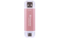Transcend ESD310 2 To - Rose - SSD externe USB-C & USB-A