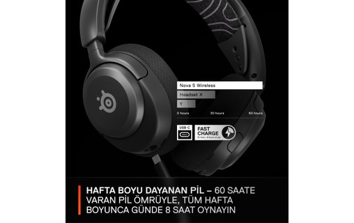 Casque gaming sans fil SteelSeries Arctis Nova 5, Noir - Bluetooth