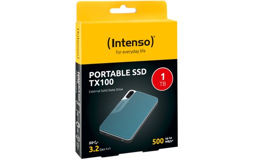 Intenso TX100 1 To - Bleu, Gris - SSD externe USB-C