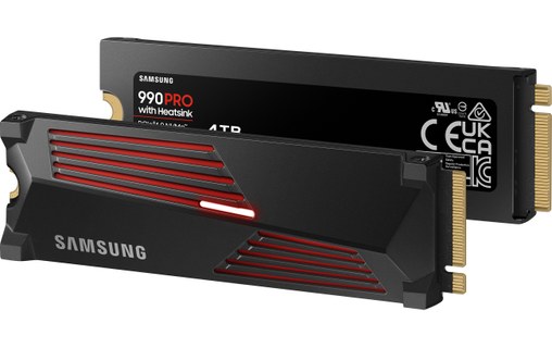 Samsung 990 PRO 4 To - SSD M.2 2280 NVMe PCIe 4.0 avec dissipateur