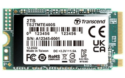 Transcend 400S 2 To - SSD M.2 2242 NVMe PCIe 3.0 3D NAND