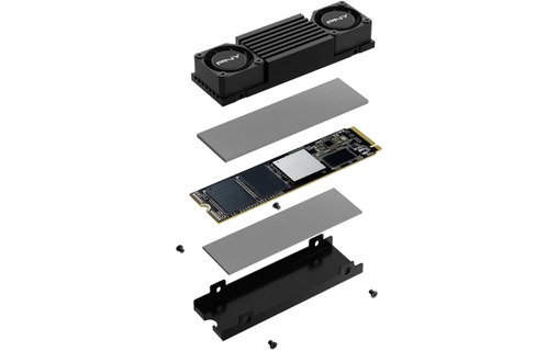 PNY CS3150 2 To - SSD M.2 2280 NVMe PCIe 5.0 3D NAND avec dissipateur RGB