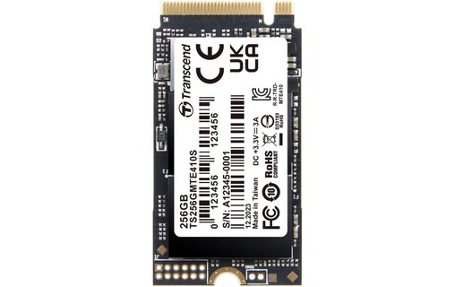 Transcend 410S 256 Go - SSD M.2 2242 NVMe PCIe 4.0 3D NAND