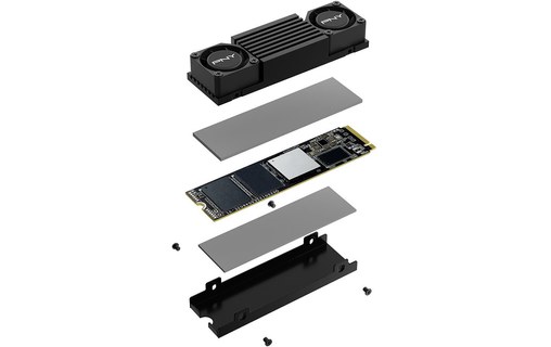 PNY CS3150 2 To - SSD M.2 2280 NVMe PCIe 5.0 3D NAND avec dissipateur