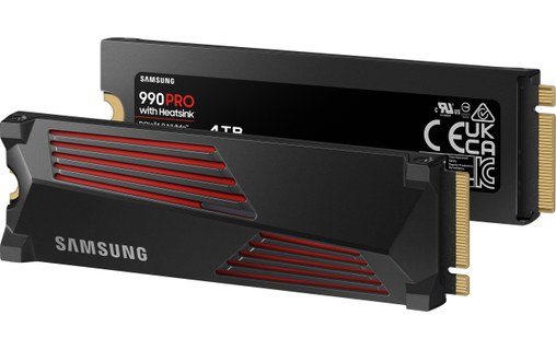 Samsung 990 PRO 4 To - SSD M.2 2280 NVMe PCIe 4.0 avec dissipateur