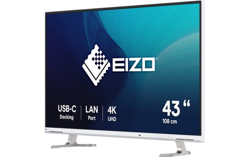 Écran 42,5" EIZO FlexScan EV4340X - 4K - Blanc - HDMI/DisplayPort/USB-C