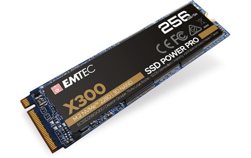 Emtec X300 256 Go - SSD M.2 2280 NVMe PCIe 3.0 3D NAND