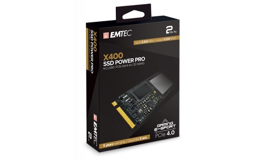 Emtec X400 2 To - SSD M.2 2280 NVMe PCIe 4.0 3D NAND