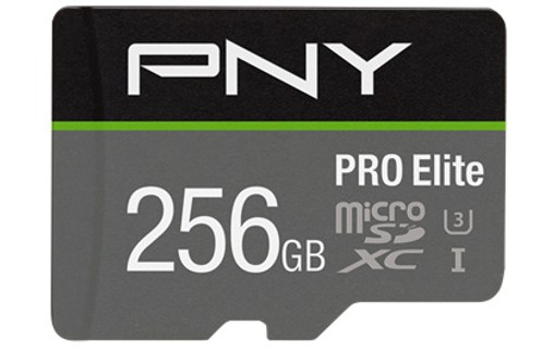 Carte microSDXC PNY PRO Elite 256 Go avec adaptateur SD, UHS-I