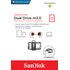 Clé USB SanDisk Ultra Dual M3.0 256 Go - Argent, Noir, Transparent - USB 3.2