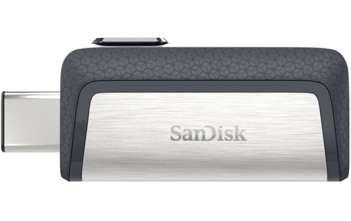 Clé USB-C et USB-A SanDisk Ultra Dual Drive 256 Go - Argent, Gris - USB 3.2