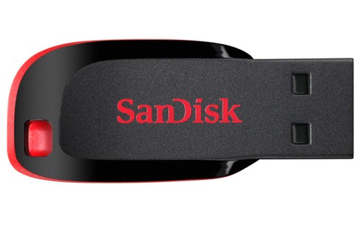 Clé USB SanDisk Cruzer Blade 16 Go - Noir, Rouge - USB 2.0