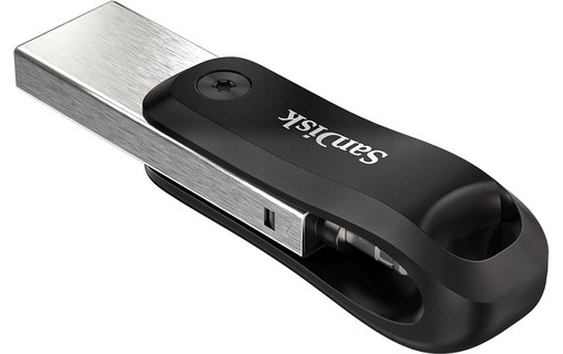 Clé Lightning et USB-A SanDisk iXpand 128 Go - Argent, Gris - USB 3.2