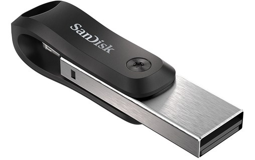 Clé Lightning et USB-A SanDisk iXpand 128 Go - Argent, Gris - USB 3.2