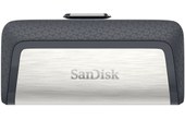 Clé USB-C et USB-A SanDisk Ultra Dual Drive 256 Go - Argent, Gris - USB 3.2