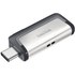 Clé USB-C et USB-A SanDisk Ultra Dual Drive 256 Go - Argent, Gris - USB 3.2