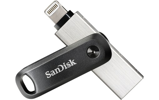 Clé Lightning et USB-A SanDisk iXpand 128 Go - Argent, Gris - USB 3.2