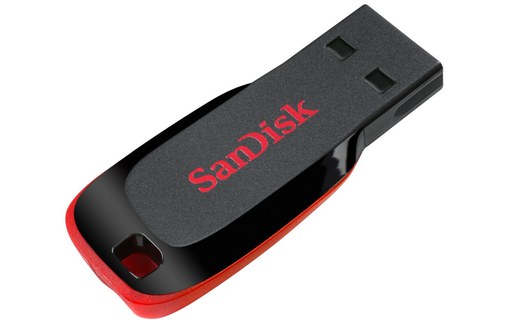 Clé USB SanDisk Cruzer Blade 128 Go - Noir, Rouge - USB 2.0