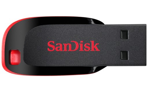 Clé USB SanDisk Cruzer Blade 128 Go - Noir, Rouge - USB 2.0