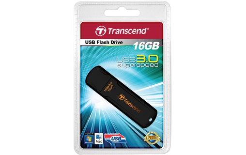 Clé USB Transcend JetFlash 700 16 Go - Noir - USB 3.2