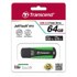 Clé USB Transcend JetFlash 810 64 Go - Noir, Vert - USB 3.2