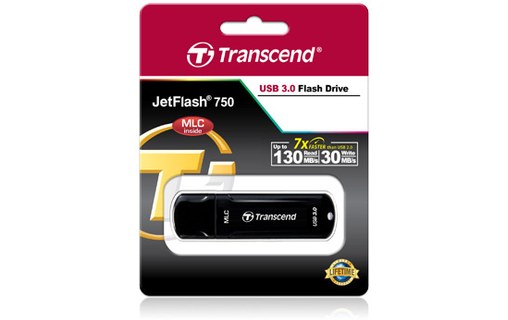 Clé USB Transcend JetFlash 750 32 Go - Noir - USB 3.2