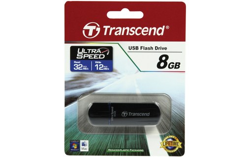 Clé USB Transcend JetFlash 600 8 Go - Noir - USB 2.0