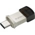 Clé USB-C et USB-A Transcend JetFlash 890 128 Go - Argent, Noir - USB 3.2