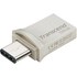 Clé USB-C et USB-A Transcend JetFlash 890 128 Go - Argent, Noir - USB 3.2