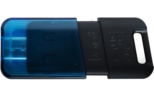 Clé USB-C Kingston DataTraveler 80 M 256 Go - Bleu, Noir - USB 3.2