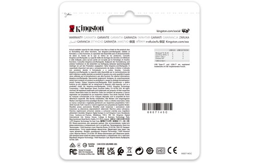 Clé USB-C Kingston DataTraveler 80 M 256 Go - Bleu, Noir - USB 3.2