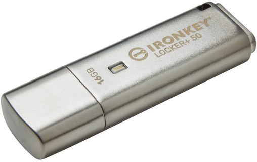 Clé USB Kingston IronKey Locker+ 50 16 Go - Argent - USB 3.2