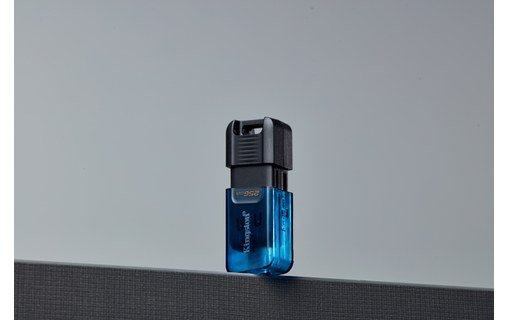 Clé USB-C Kingston DataTraveler 80 M 256 Go - Bleu, Noir - USB 3.2