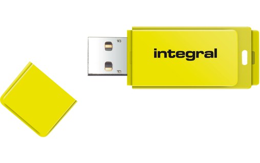 Clé USB Integral Neon 16 Go - Jaune - USB 2.0