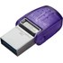 Clé USB-C & USB-A Kingston DataTraveler microDuo 3C G3 256 Go - Violet - USB 3.2