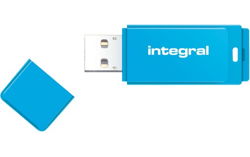 Clé USB Integral Neon 8 Go - Bleu - USB 2.0